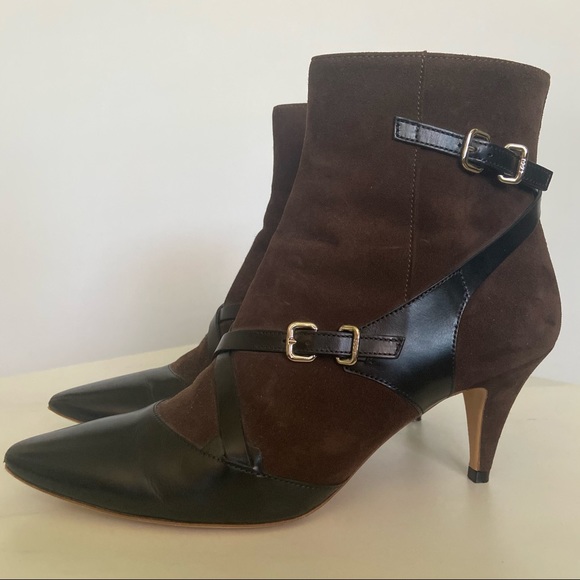 Tod’s suede and leather buckle booties - Picture 2 of 7